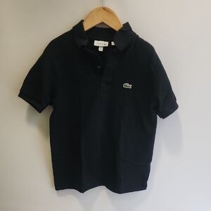 Lacoste Kids Black Polo Shirt Size 10